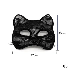Load image into Gallery viewer, Halloween Cosplay Fox Mask Lace Sexy Eye Mask Animal Mask Half Face Erotic Lace Cat Mask Women Sex Toys For Couple Squid Game