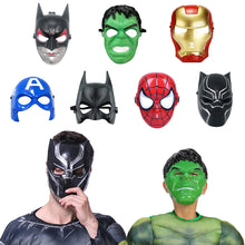Load image into Gallery viewer, Halloween Superhero Masks Christmas Birthday Party Spiderman Hulk Iron Man Dress Up Costume Cosplay Mask For Kids Children Favor Mystery Gift