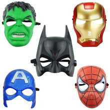 Load image into Gallery viewer, Halloween Superhero Masks Christmas Birthday Party Spiderman Hulk Iron Man Dress Up Costume Cosplay Mask For Kids Children Favor Mystery Gift