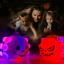 Load image into Gallery viewer, Halloween Pop It Stress Relief Luminous Jack-o-lantern Pumpkin Squeeze Ball Alphabet Learning Educational Toys Spinner Fidget Toy Gift