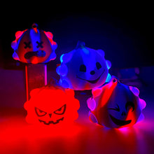 Load image into Gallery viewer, Halloween Pop It Stress Relief Luminous Jack-o-lantern Pumpkin Squeeze Ball Alphabet Learning Educational Toys Spinner Fidget Toy Gift