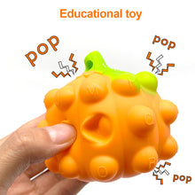 Load image into Gallery viewer, Halloween Pop It Stress Relief Luminous Jack-o-lantern Pumpkin Squeeze Ball Alphabet Learning Educational Toys Spinner Fidget Toy Gift