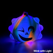 Load image into Gallery viewer, Halloween Pop It Stress Relief Luminous Jack-o-lantern Pumpkin Squeeze Ball Alphabet Learning Educational Toys Spinner Fidget Toy Gift