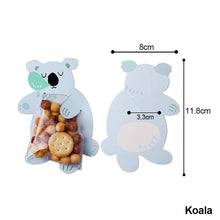 Load image into Gallery viewer, 10pcs/lot Animal Cute Rabbit Raccoon Gift Bags Candy Bags Halloween Birthday Party Cookie Biscuit Bags Bear Candy Box