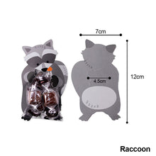 Load image into Gallery viewer, 10pcs/lot Animal Cute Rabbit Raccoon Gift Bags Candy Bags Halloween Birthday Party Cookie Biscuit Bags Bear Candy Box