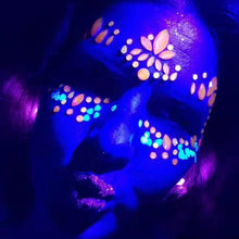 Load image into Gallery viewer, Halloween Luminous Face Drill Stickers Crystal Diamond Eyebrow Drill Stickers Temporary Luminous Face Decoration