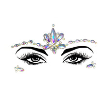 Load image into Gallery viewer, Halloween Luminous Face Drill Stickers Crystal Diamond Eyebrow Drill Stickers Temporary Luminous Face Decoration