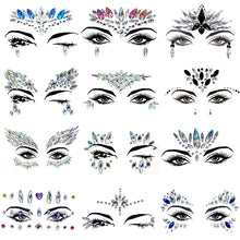 Load image into Gallery viewer, Eco-friendly Face Drill Stickers Acrylic Drill Face Stickers Masquerade Face Decoration Temporary Face Stickers