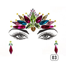 Load image into Gallery viewer, Eco-friendly Face Drill Stickers Acrylic Drill Face Stickers Masquerade Face Decoration Temporary Face Stickers
