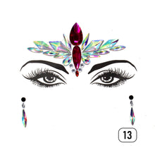 Load image into Gallery viewer, Eco-friendly Face Drill Stickers Acrylic Drill Face Stickers Masquerade Face Decoration Temporary Face Stickers