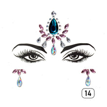Load image into Gallery viewer, Eco-friendly Face Drill Stickers Acrylic Drill Face Stickers Masquerade Face Decoration Temporary Face Stickers