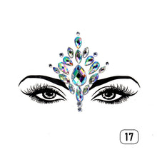 Load image into Gallery viewer, Eco-friendly Face Drill Stickers Acrylic Drill Face Stickers Masquerade Face Decoration Temporary Face Stickers