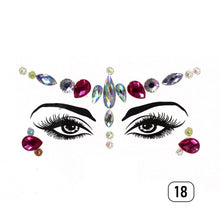 Load image into Gallery viewer, Eco-friendly Face Drill Stickers Acrylic Drill Face Stickers Masquerade Face Decoration Temporary Face Stickers