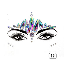Load image into Gallery viewer, Eco-friendly Face Drill Stickers Acrylic Drill Face Stickers Masquerade Face Decoration Temporary Face Stickers