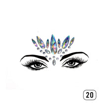 Load image into Gallery viewer, Eco-friendly Face Drill Stickers Acrylic Drill Face Stickers Masquerade Face Decoration Temporary Face Stickers
