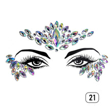 Load image into Gallery viewer, Eco-friendly Face Drill Stickers Acrylic Drill Face Stickers Masquerade Face Decoration Temporary Face Stickers