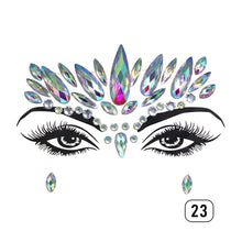 Load image into Gallery viewer, Eco-friendly Face Drill Stickers Acrylic Drill Face Stickers Masquerade Face Decoration Temporary Face Stickers