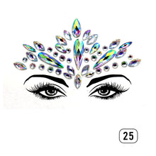 Load image into Gallery viewer, Eco-friendly Face Drill Stickers Acrylic Drill Face Stickers Masquerade Face Decoration Temporary Face Stickers