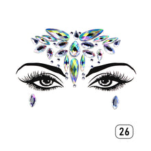 Load image into Gallery viewer, Eco-friendly Face Drill Stickers Acrylic Drill Face Stickers Masquerade Face Decoration Temporary Face Stickers
