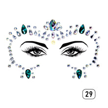 Load image into Gallery viewer, Eco-friendly Face Drill Stickers Acrylic Drill Face Stickers Masquerade Face Decoration Temporary Face Stickers