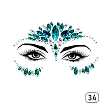 Load image into Gallery viewer, Eco-friendly Face Drill Stickers Acrylic Drill Face Stickers Masquerade Face Decoration Temporary Face Stickers