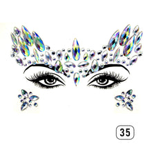 Load image into Gallery viewer, Eco-friendly Face Drill Stickers Acrylic Drill Face Stickers Masquerade Face Decoration Temporary Face Stickers