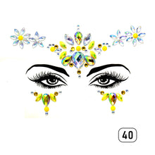 Load image into Gallery viewer, Eco-friendly Face Drill Stickers Acrylic Drill Face Stickers Masquerade Face Decoration Temporary Face Stickers