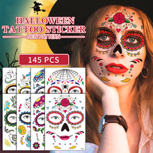 Load image into Gallery viewer, Halloween Face Tattoo Stickers Funny Temporary Face Art Tattoo Stickers Waterproof Sweatproof Tattoo Stickers