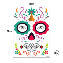 Load image into Gallery viewer, Halloween Face Tattoo Stickers Funny Temporary Face Art Tattoo Stickers Waterproof Sweatproof Tattoo Stickers