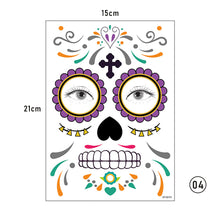 Load image into Gallery viewer, Halloween Face Tattoo Stickers Funny Temporary Face Art Tattoo Stickers Waterproof Sweatproof Tattoo Stickers