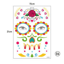 Load image into Gallery viewer, Halloween Face Tattoo Stickers Funny Temporary Face Art Tattoo Stickers Waterproof Sweatproof Tattoo Stickers