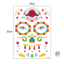 Load image into Gallery viewer, Halloween Face Tattoo Stickers Funny Temporary Face Art Tattoo Stickers Waterproof Sweatproof Tattoo Stickers