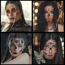 Load image into Gallery viewer, Halloween Tattoo Stickers Funny Face Tattoo Stickers Waterproof Sweatproof Temporary Body Art Tattoo Stickers