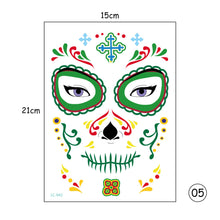Load image into Gallery viewer, Halloween Tattoo Stickers Waterproof Sweatproof Face Tattoo Stickers Temporary Body Art Tattoo Stickers