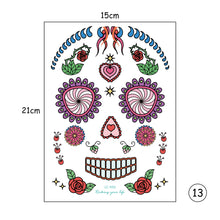 Load image into Gallery viewer, Halloween Tattoo Stickers Waterproof Sweatproof Face Tattoo Stickers Temporary Body Art Tattoo Stickers