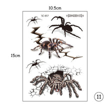 Load image into Gallery viewer, Halloween Spider Tattoo Stickers Waterproof Sweatproof Scary Stickers Temporary Body Art Tattoo Stickers
