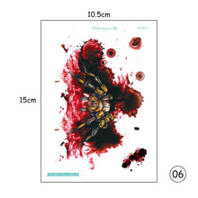 Load image into Gallery viewer, Halloween Tattoo Stickers Atmosphere Party Horror Stickers Waterproof Sweatproof Tattoo Stickers