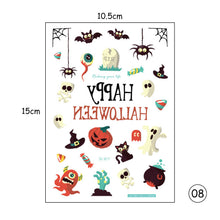 Load image into Gallery viewer, Halloween Tattoo Stickers Atmosphere Party Horror Stickers Waterproof Sweatproof Tattoo Stickers