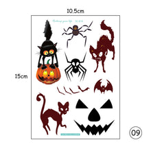 Load image into Gallery viewer, Halloween Tattoo Stickers Atmosphere Party Horror Stickers Waterproof Sweatproof Tattoo Stickers