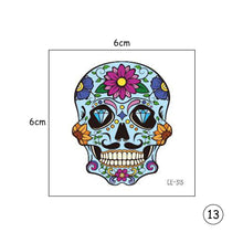 Load image into Gallery viewer, Halloween Skull Face Tattoo Stickers Kids Tattoo Stickers Waterproof Sweatproof Body Art Tattoo Stickers