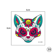 Load image into Gallery viewer, Halloween Skull Face Tattoo Stickers Kids Tattoo Stickers Waterproof Sweatproof Body Art Tattoo Stickers