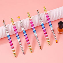 Load image into Gallery viewer, Gradient Acrylic Nail Brush Manicure Gel Brush Nail Art Brush Liquid Powder Carving Gel Brush Liner Drawing Pen Manicure Tools
