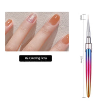 Load image into Gallery viewer, Gradient Acrylic Nail Brush Manicure Gel Brush Nail Art Brush Liquid Powder Carving Gel Brush Liner Drawing Pen Manicure Tools