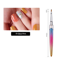 Load image into Gallery viewer, Gradient Acrylic Nail Brush Manicure Gel Brush Nail Art Brush Liquid Powder Carving Gel Brush Liner Drawing Pen Manicure Tools