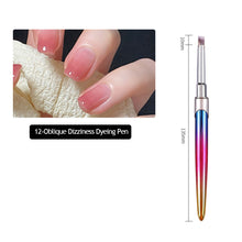 Load image into Gallery viewer, Gradient Acrylic Nail Brush Manicure Gel Brush Nail Art Brush Liquid Powder Carving Gel Brush Liner Drawing Pen Manicure Tools