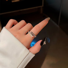 Load image into Gallery viewer, Personality Premium Open Adjustable Double Ring Index Finger Ring Women Vintage Irregular Rectangle Fashion Rings