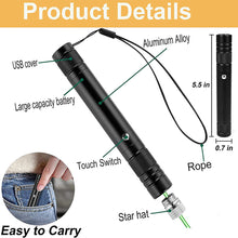 Load image into Gallery viewer, 10000m USB Charging Laser Torch Green Laser Pointer High Powerful Dot Single Starry Burning Match