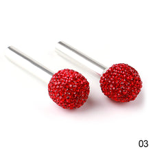 Load image into Gallery viewer, 2Pcs Car Door Pin Lock Knob Pull Pins Diamond Bling Aluminum Alloy Door Handle Security Door Latch Lock Pin Accessories