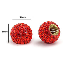 Load image into Gallery viewer, 4Pcs Universal Car Tire Valve Caps Crystal Diamond Bling Rhinestone Shining Dustproof Valve Stem Caps Accessories