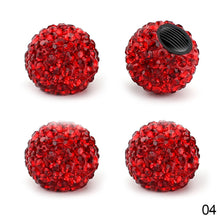 Load image into Gallery viewer, 4Pcs Universal Car Tire Valve Caps Crystal Diamond Bling Rhinestone Shining Dustproof Valve Stem Caps Accessories